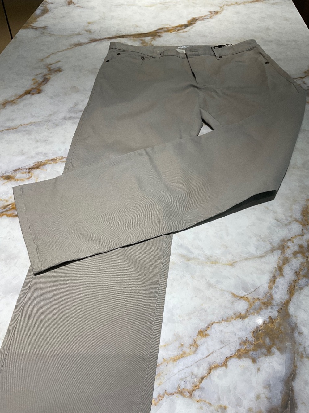 Pants, khaki, light gray, Slim fit size W34 L32